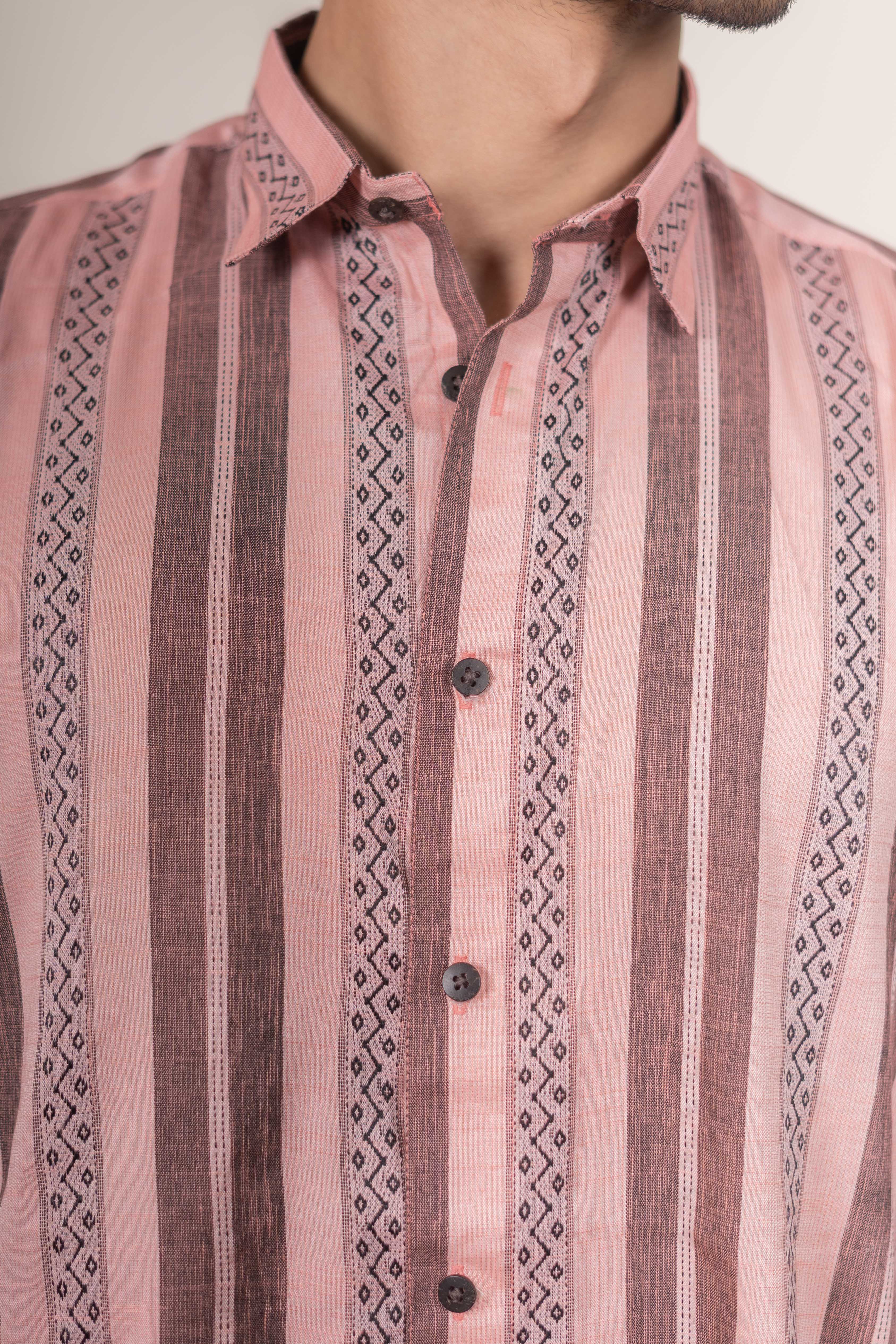 The Flamingo Pink Black Stripe Shirt