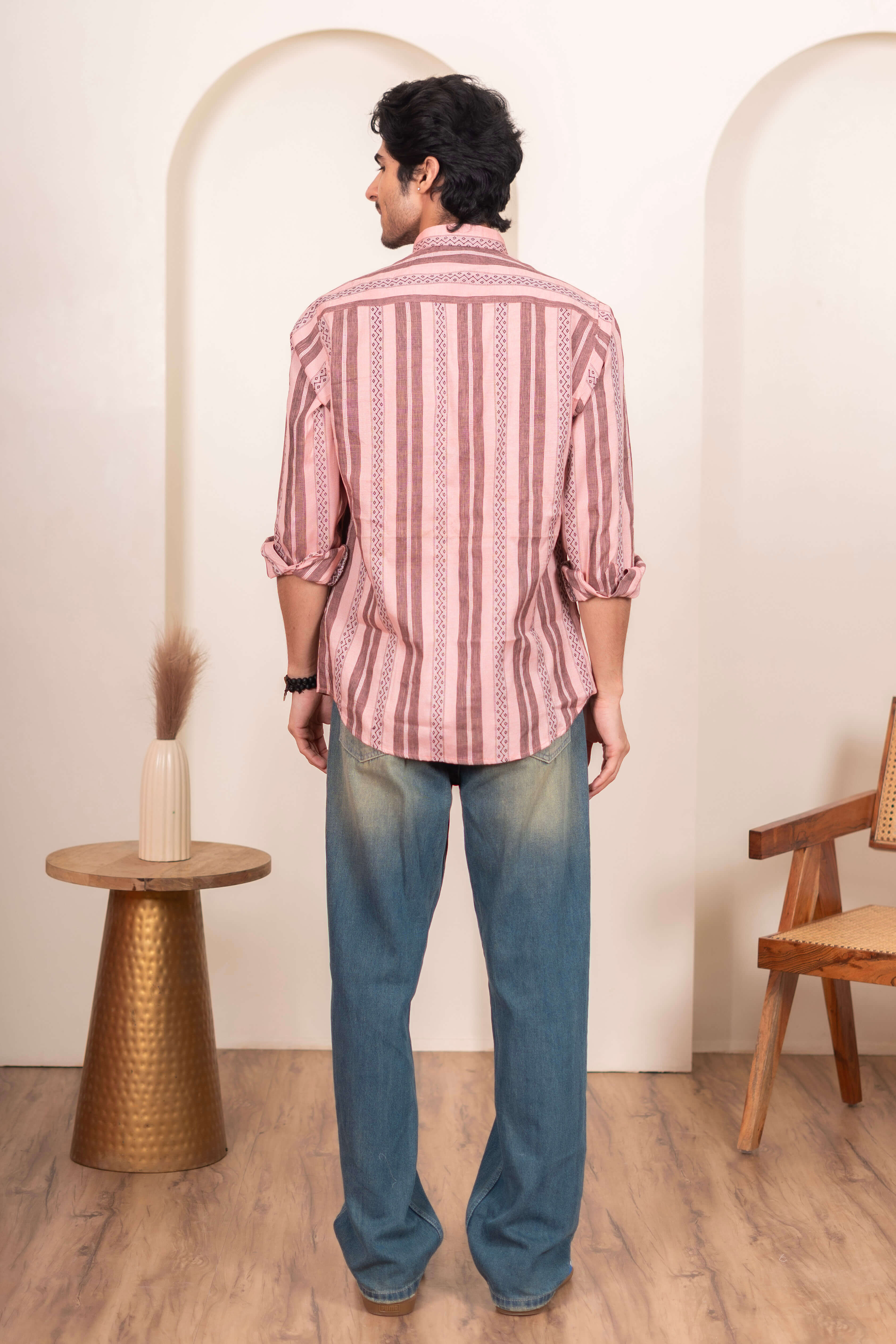 The Flamingo Pink Black Stripe Shirt