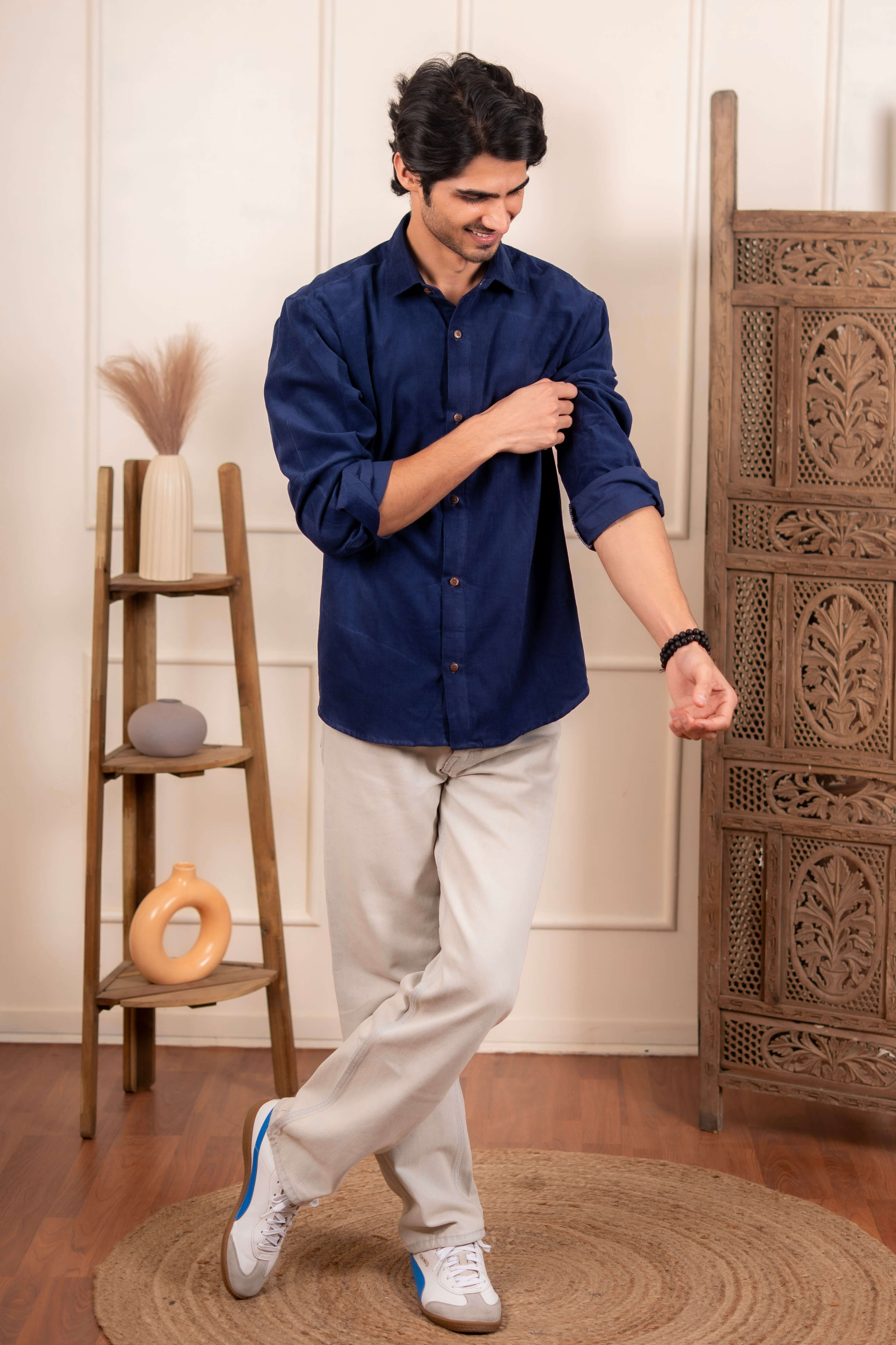 The Sapphire Blue Corduroy Shirt
