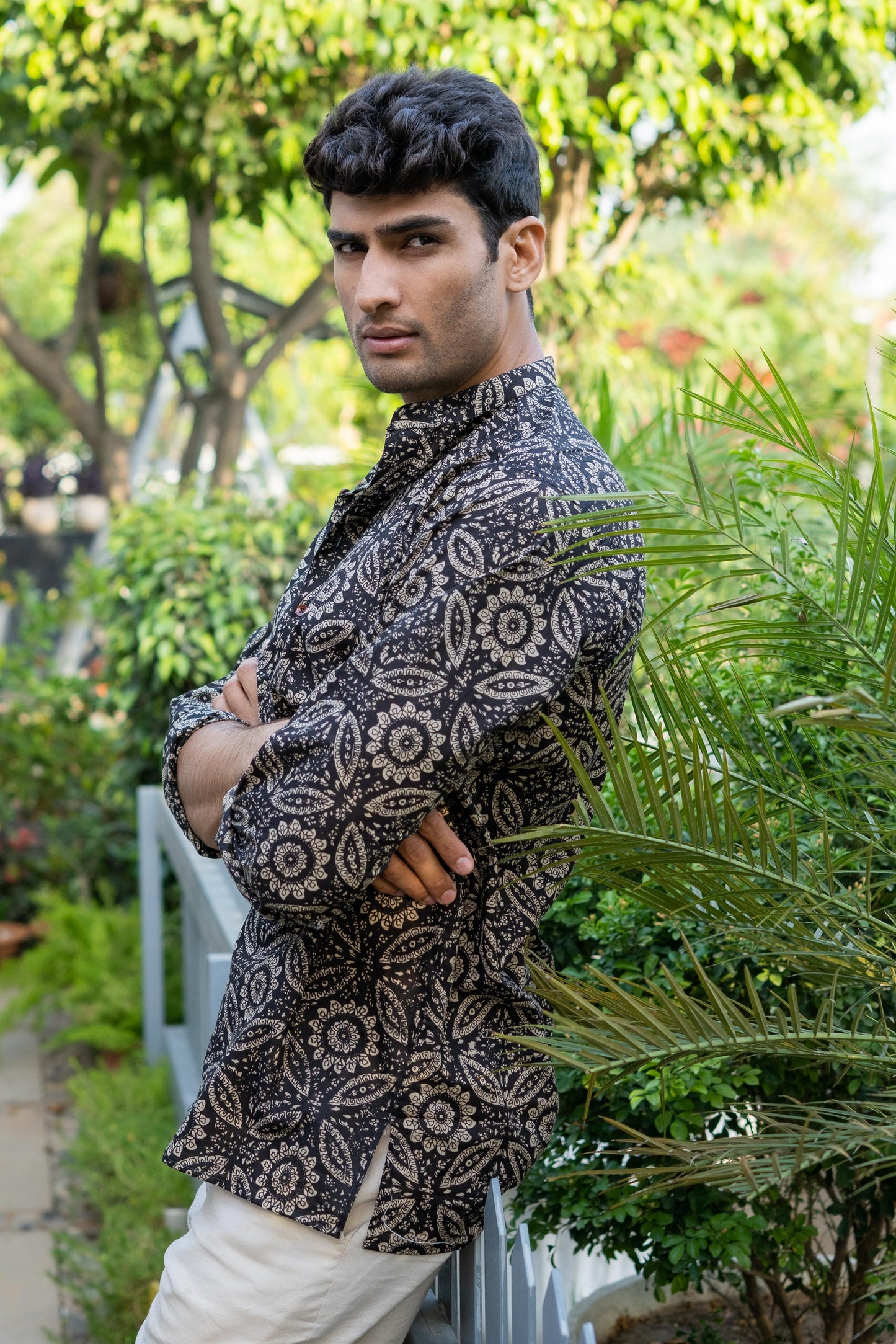 The Comic Black Printed Short Kurta