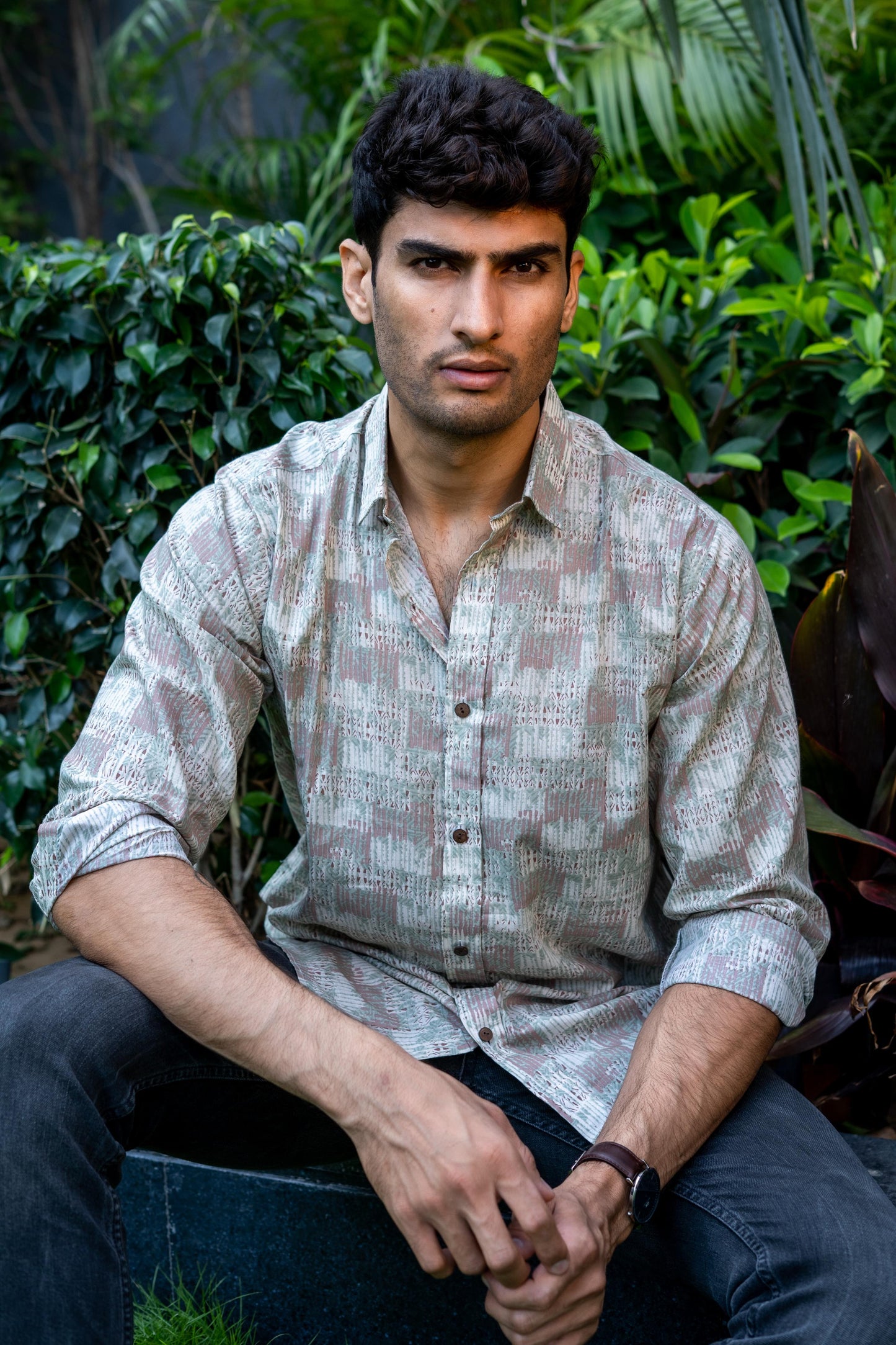 The Off-White And Yellow Abstract Print Shirt