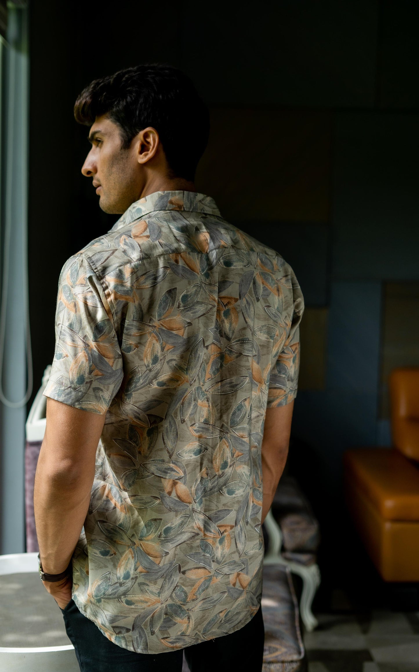 The Olive Green Party Shirt (Half Sleeves)