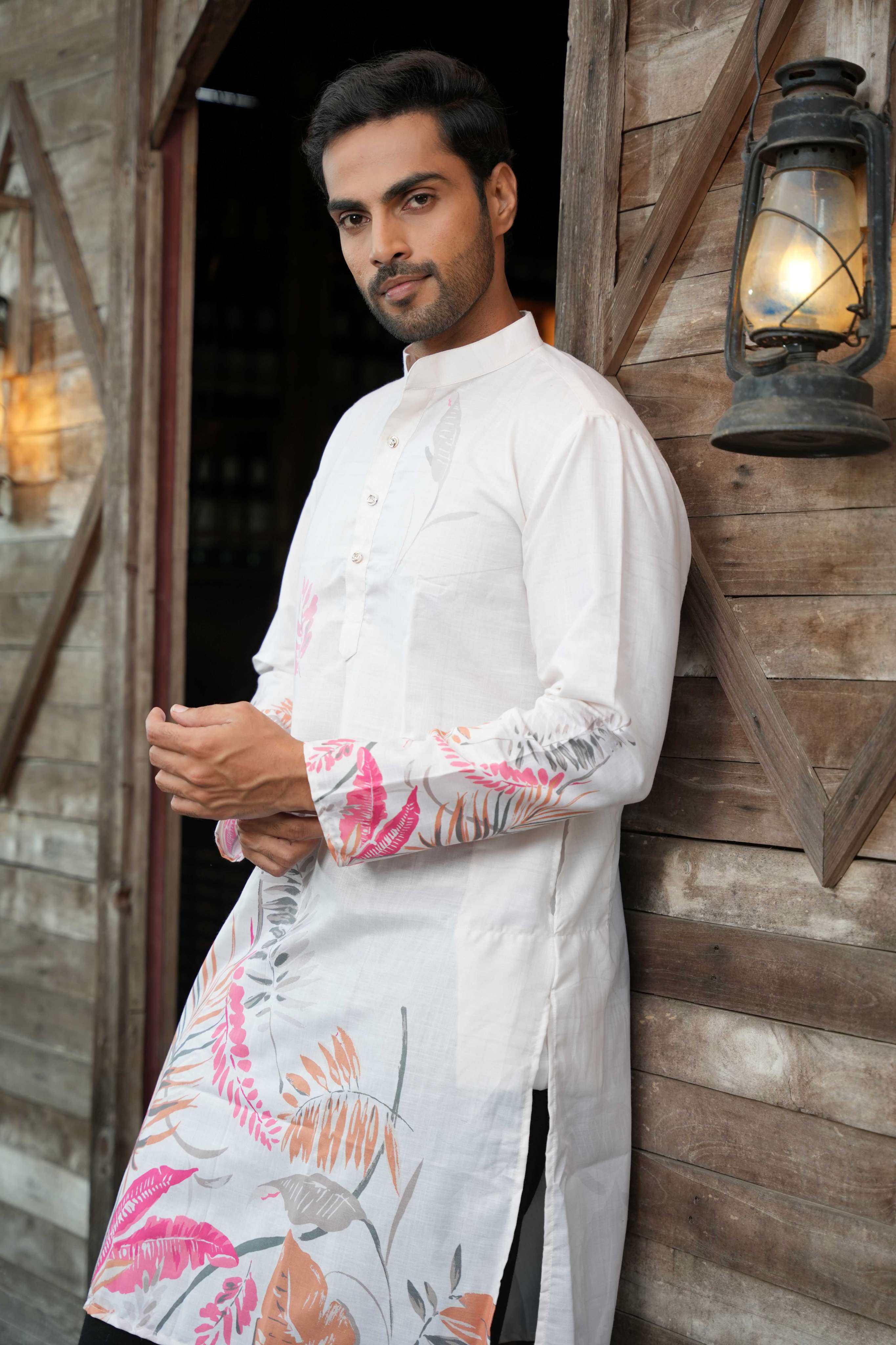 The Leaf Canvas Print Long Kurta