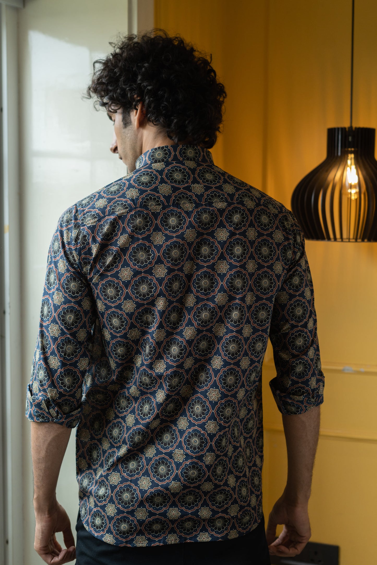 The Blue Ajrak Geometric Print Shirt