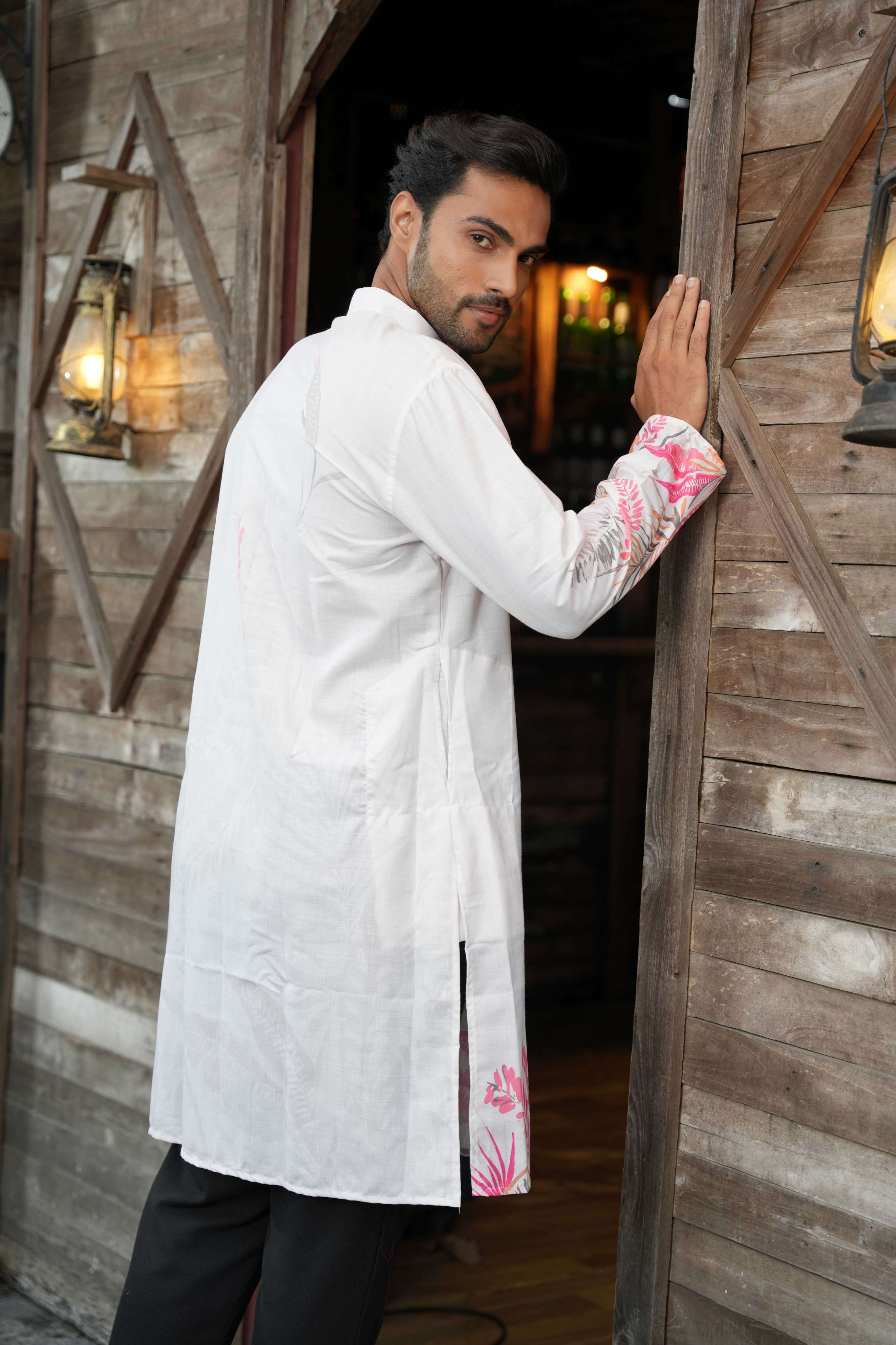 The Leaf Canvas Print Long Kurta
