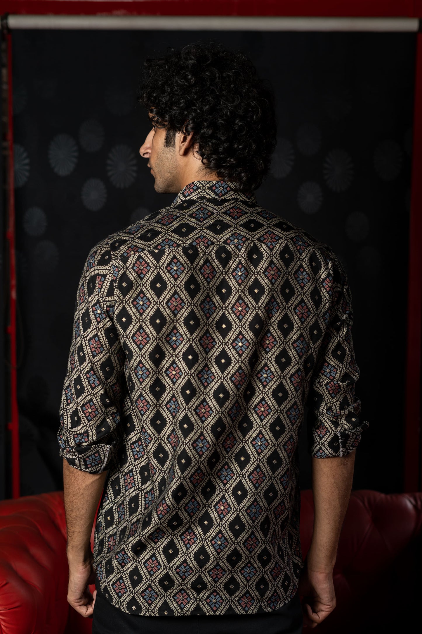The Classy Black Shirt With Tribal Print