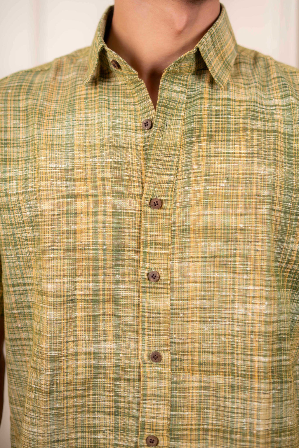 The Rustic Reddish Grey Handwoven Shirt
