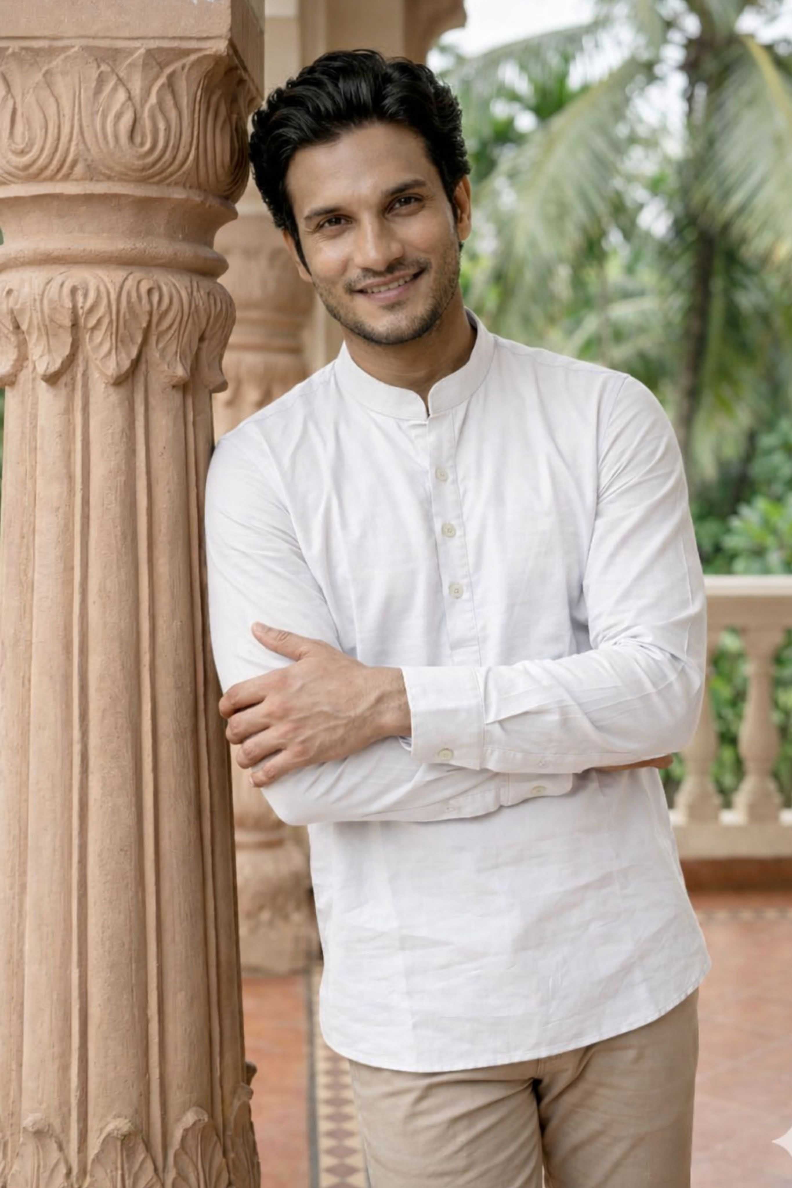 The White Oxford Short Kurta