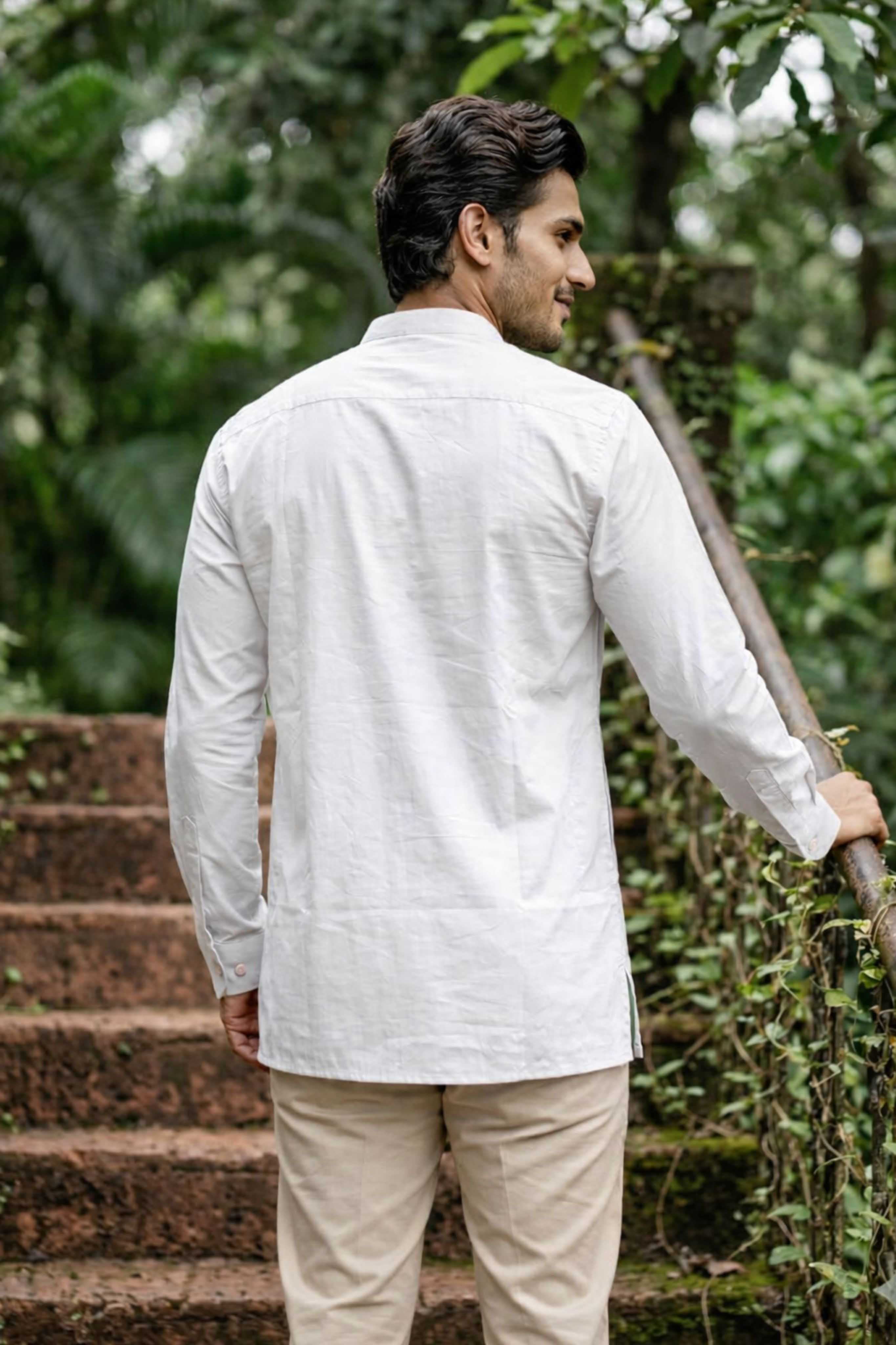 The White Oxford Short Kurta