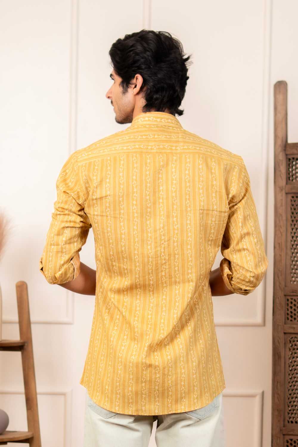 The Mustard Striped Floral Shirt