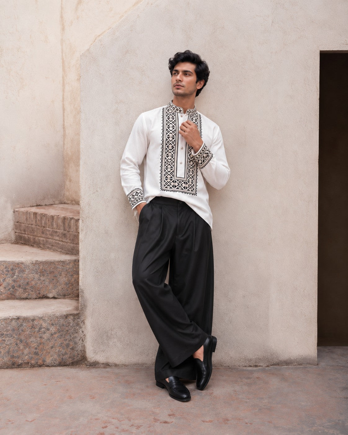 Black Korean Pants for Men