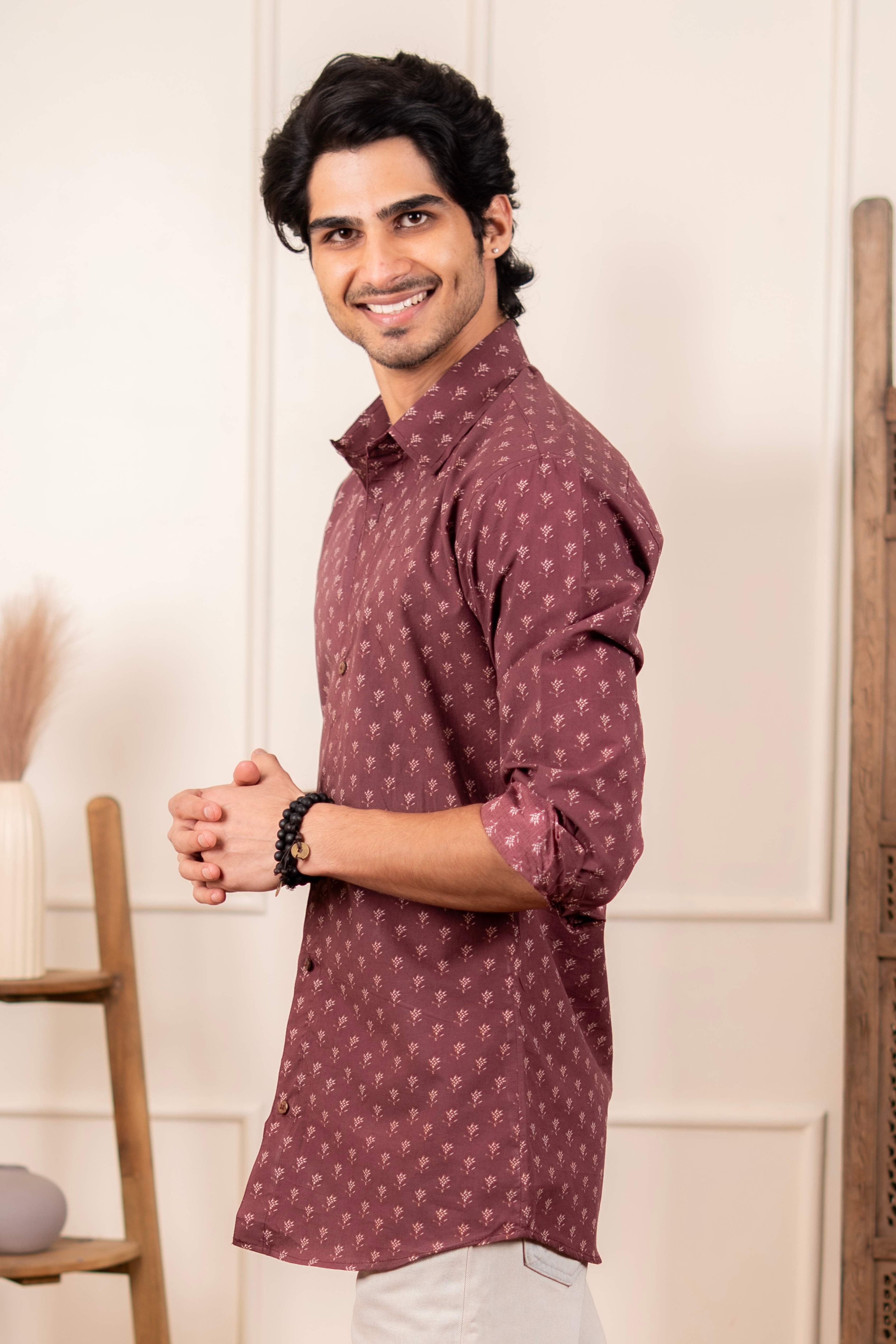 The Dark Wine Butti Print Shirt