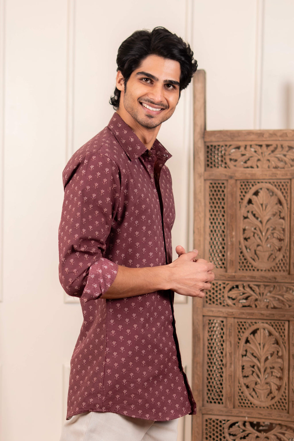 The Dark Wine Butti Print Shirt