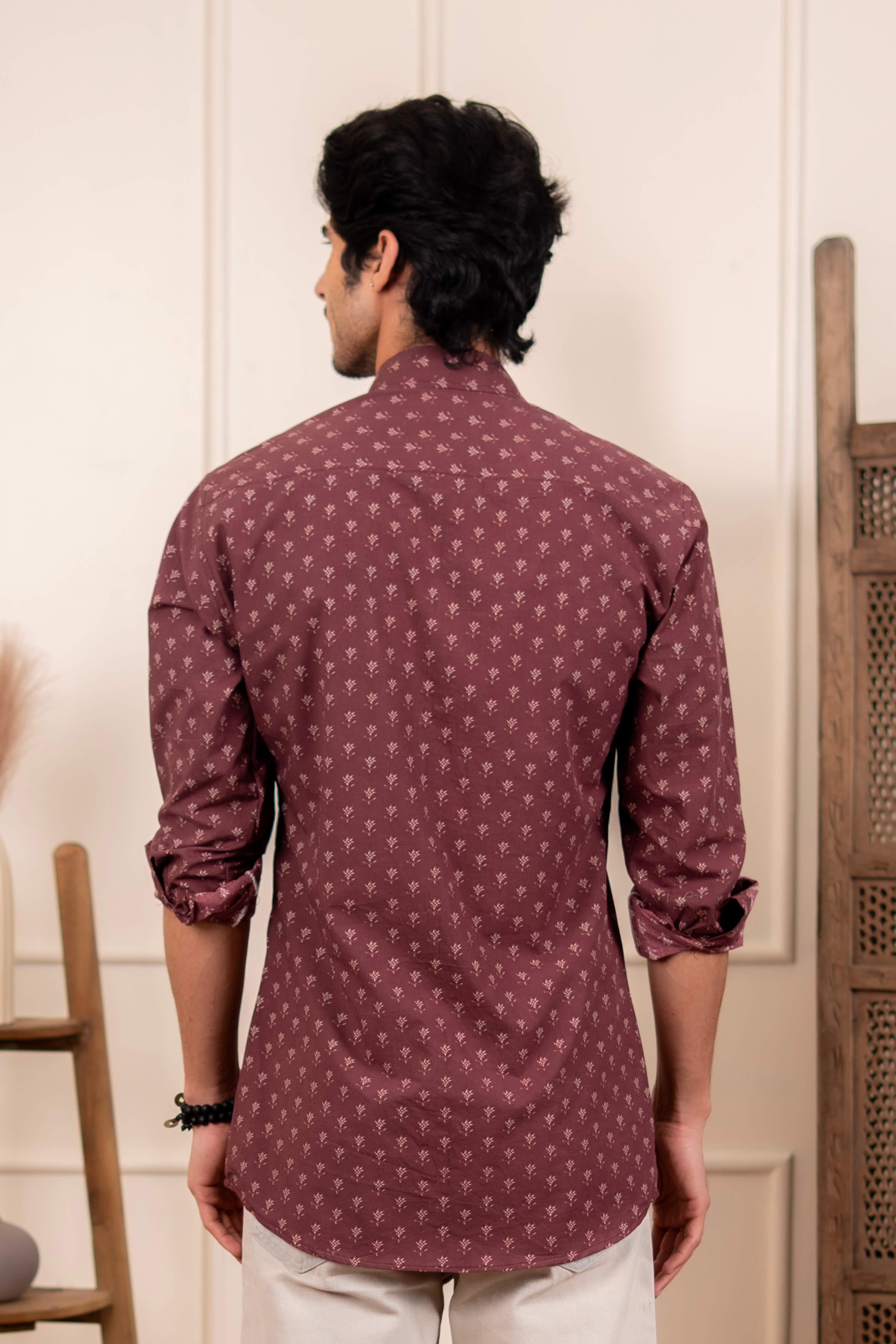 The Dark Wine Butti Print Shirt