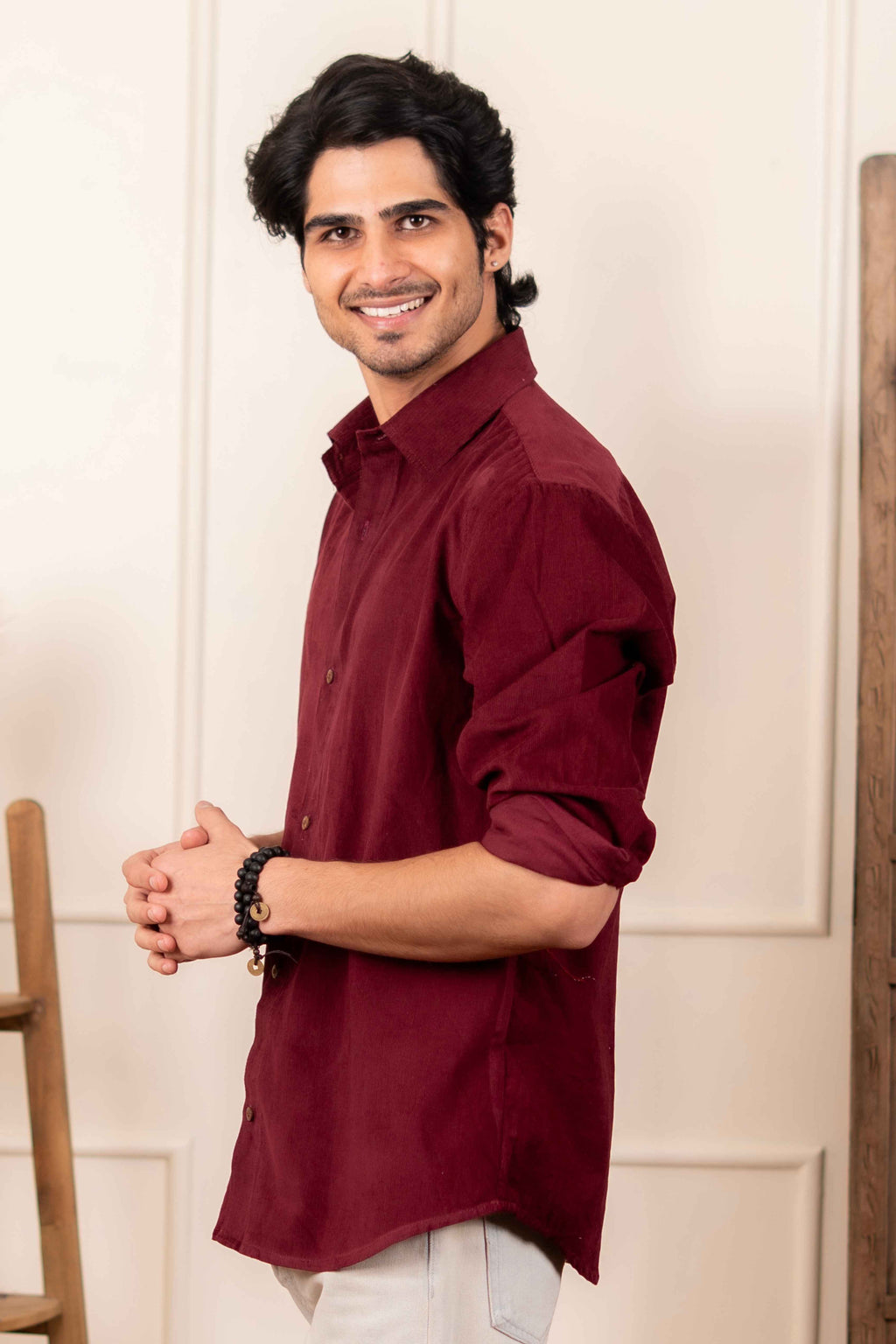 The Classic Maroon Corduroy Shirt