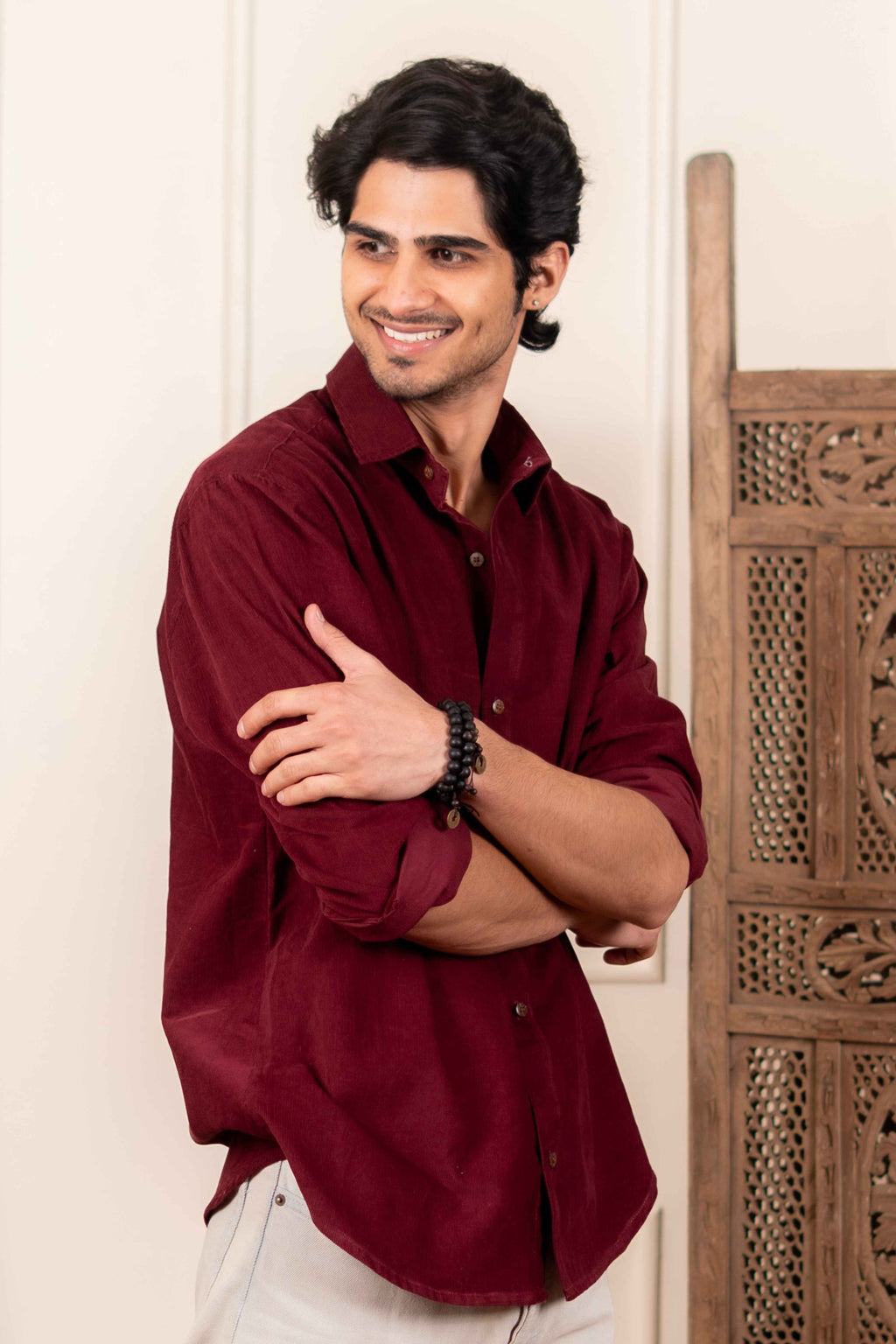 The Classic Maroon Corduroy Shirt