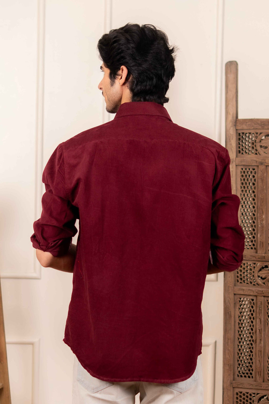 The Classic Maroon Corduroy Shirt