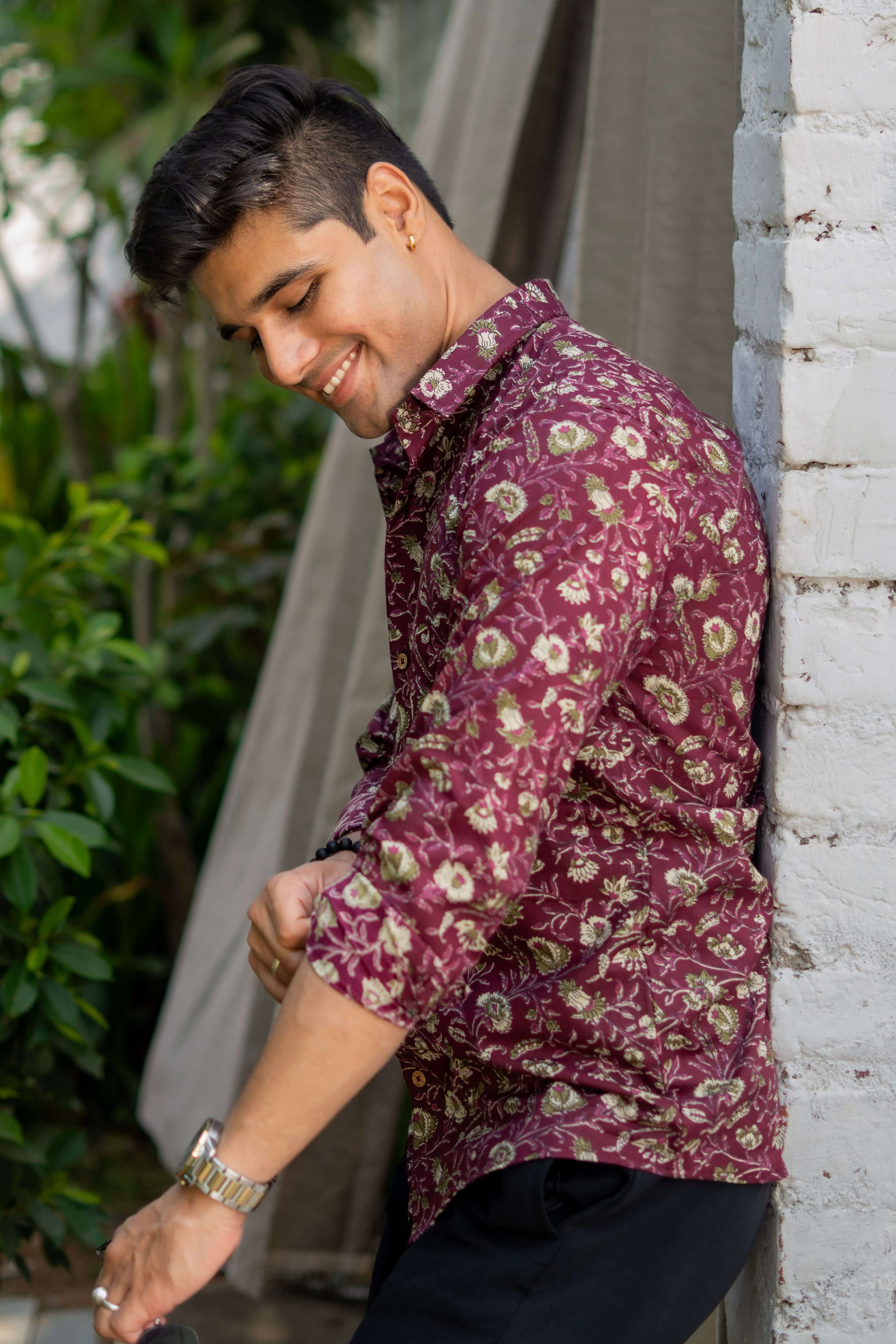 The Mulberry Shirt with Floral Print