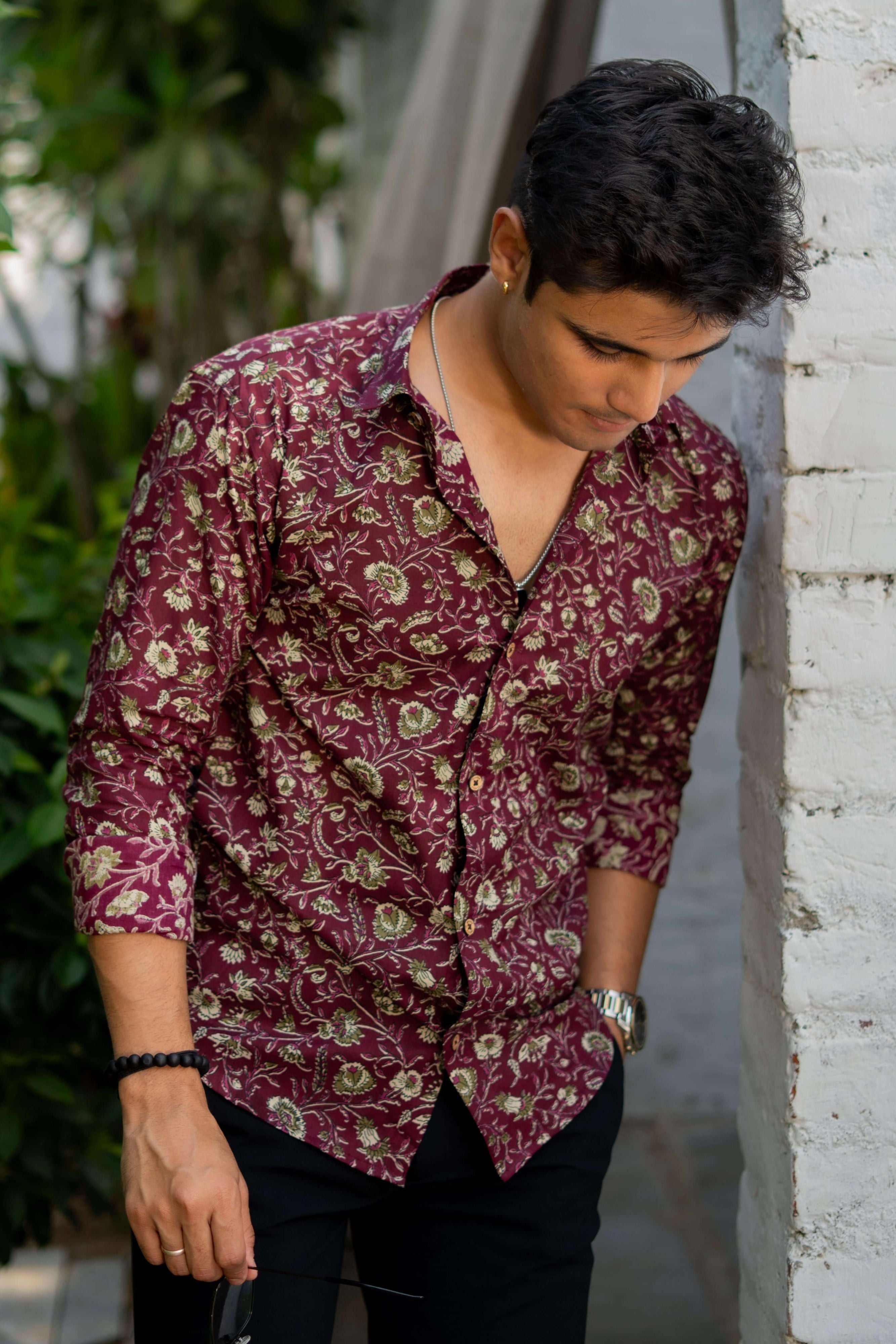 The Mulberry Shirt with Floral Print