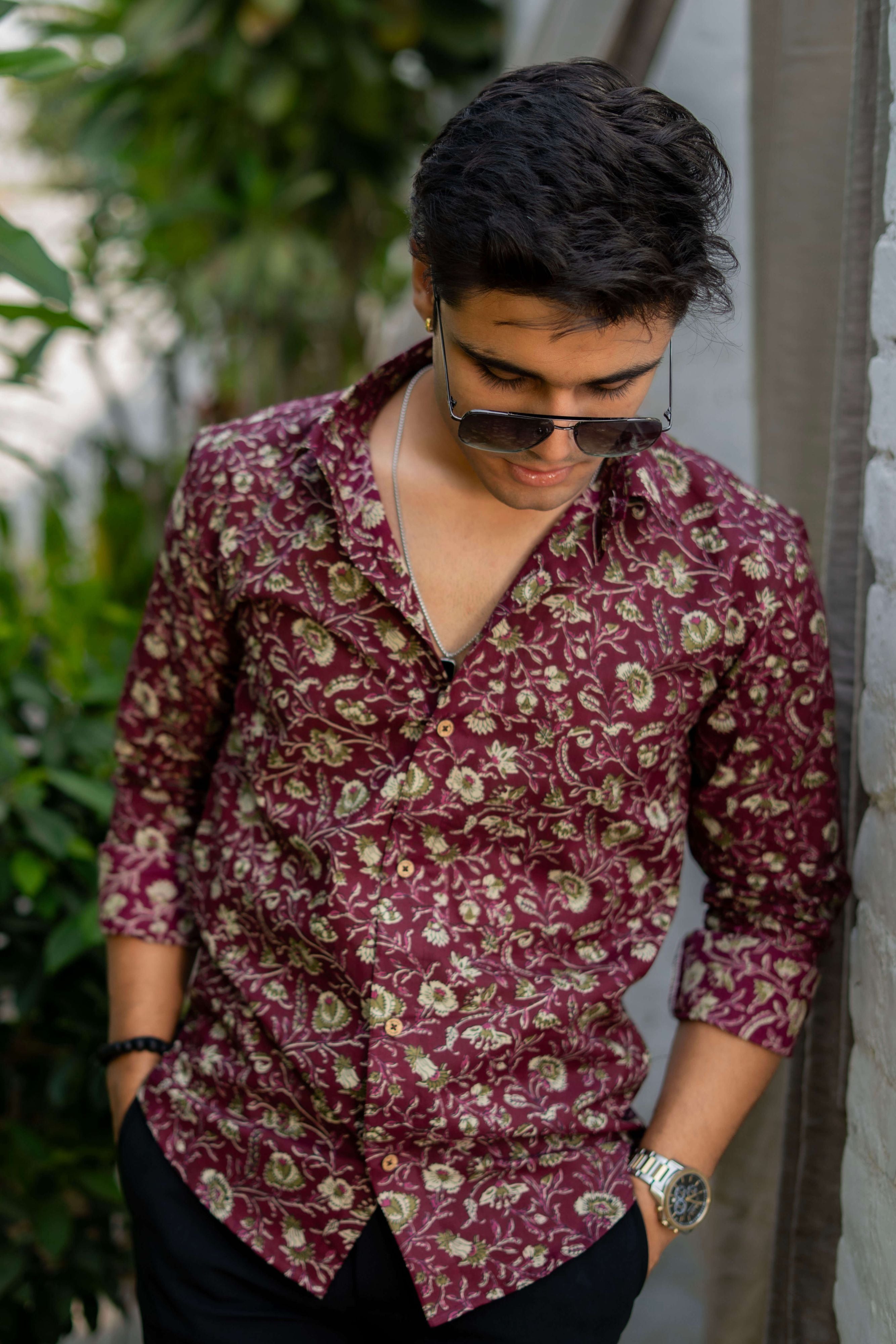The Mulberry Shirt with Floral Print