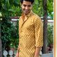 The Mustard Color Shirt With White Butti Print