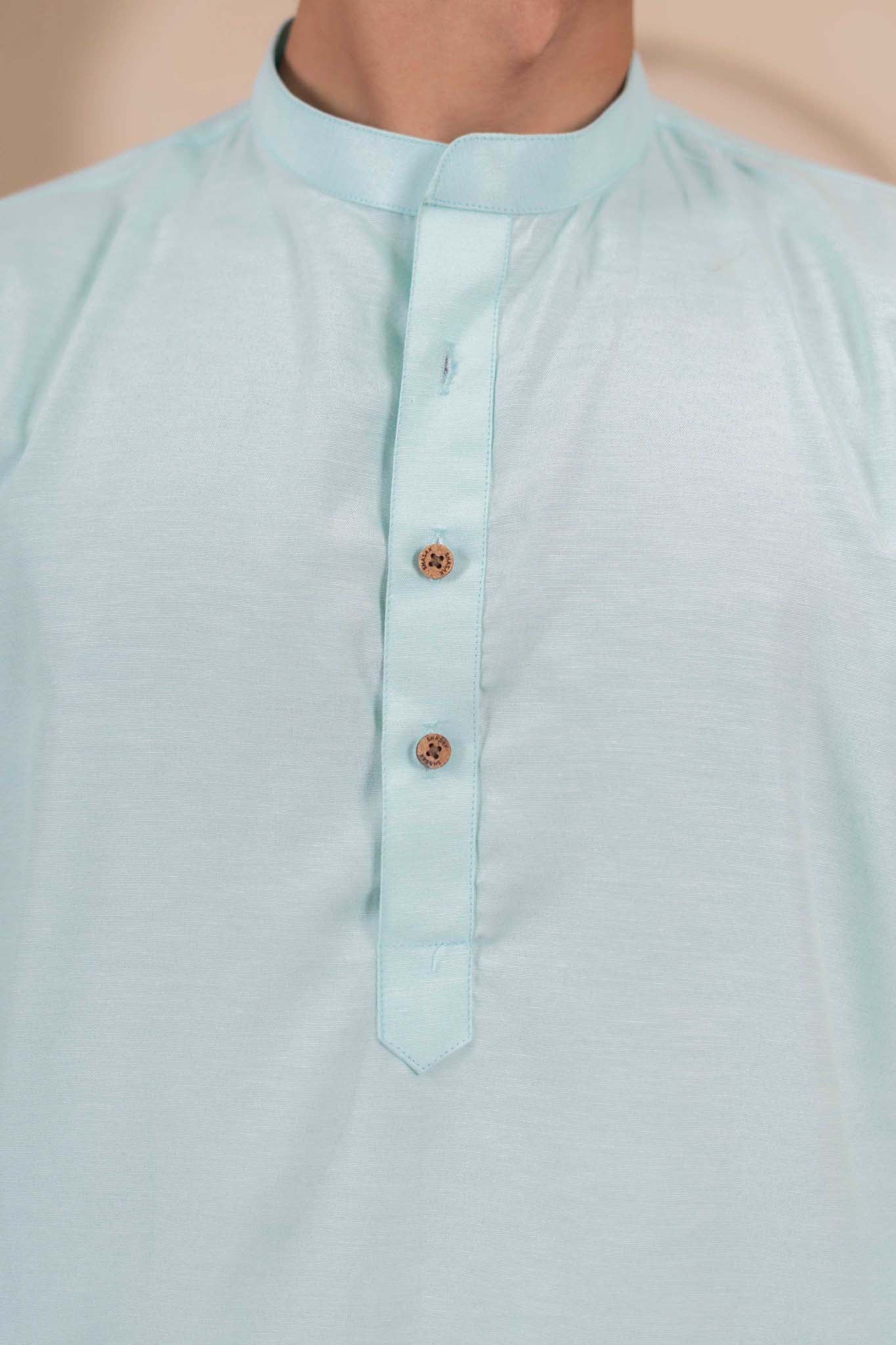 The Light Green Long Kurta for Men