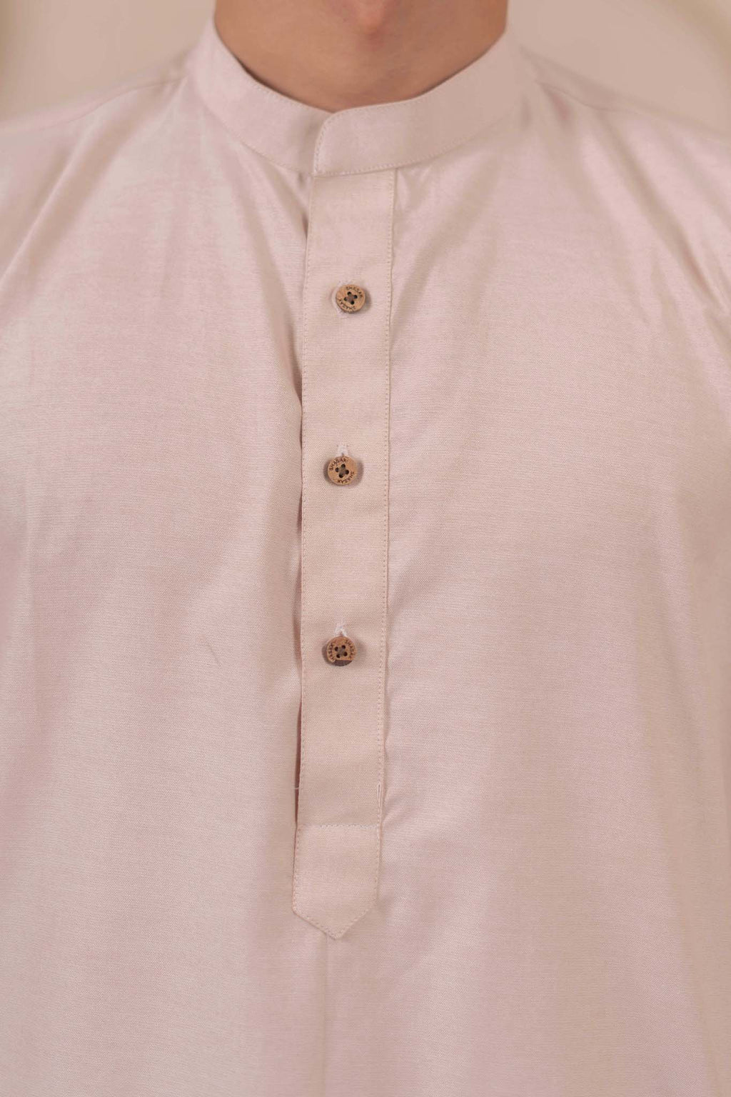 The Solid Pink Oxford Long Kurta for Men