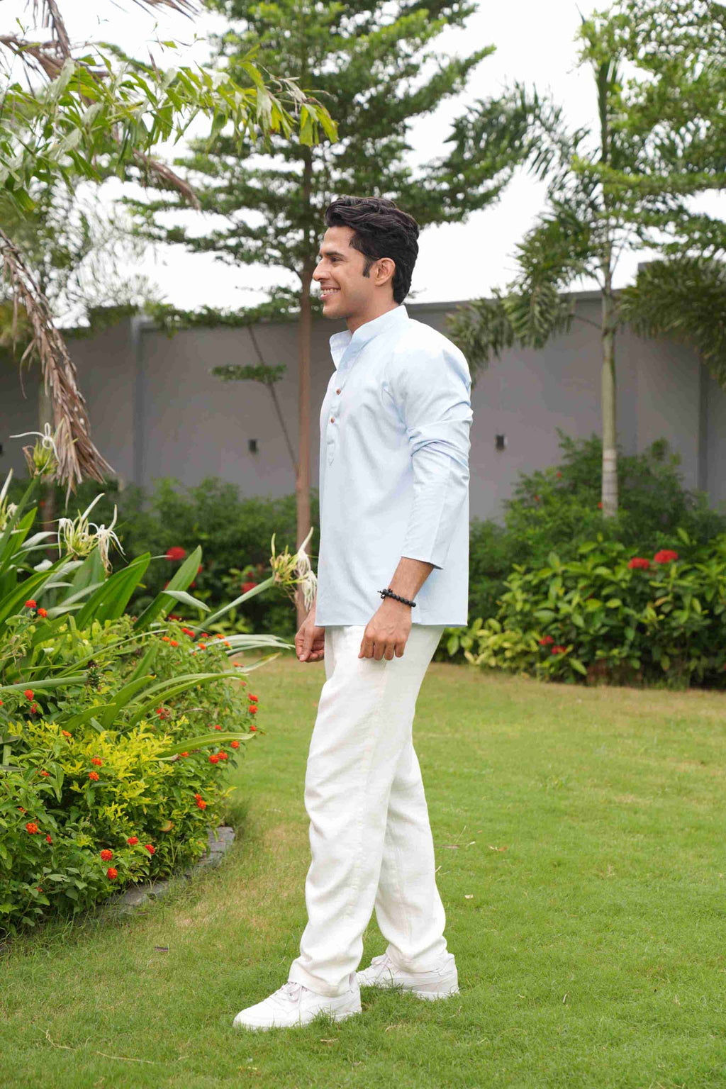 The Light Blue Short Kurta for Men