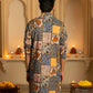 The Muslin Blue-White Patchwork Long Kurta