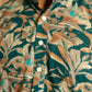 Green long kurta with floral print