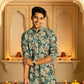 man wearing green long kurta for men