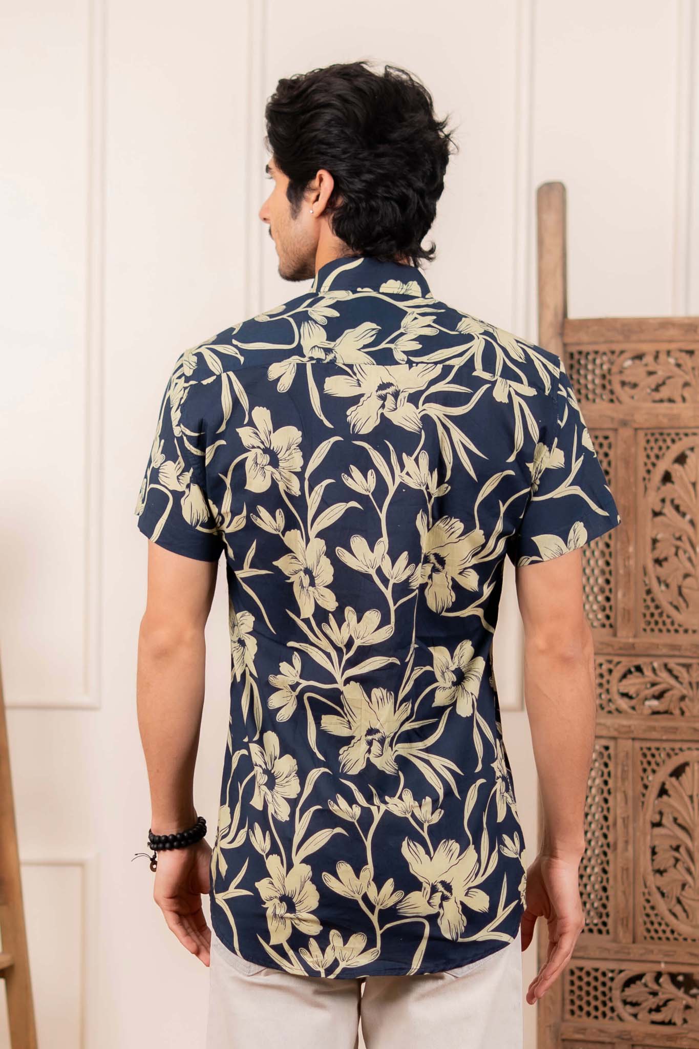 The Astro Blue Ivory Floral Shirt