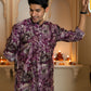 purple long kurta for men