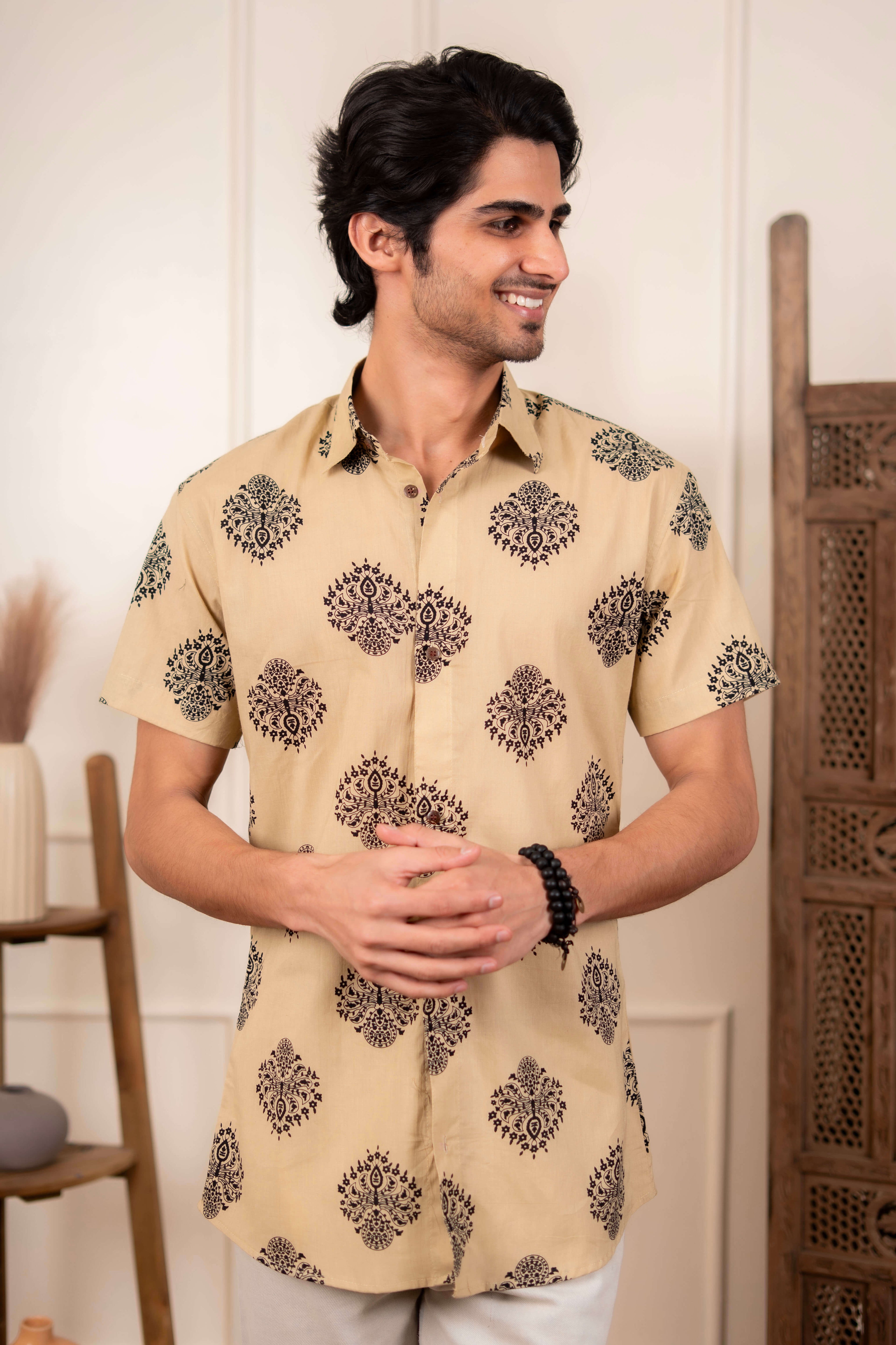 The Sandstone Ethnic Half Sleeve Shirt