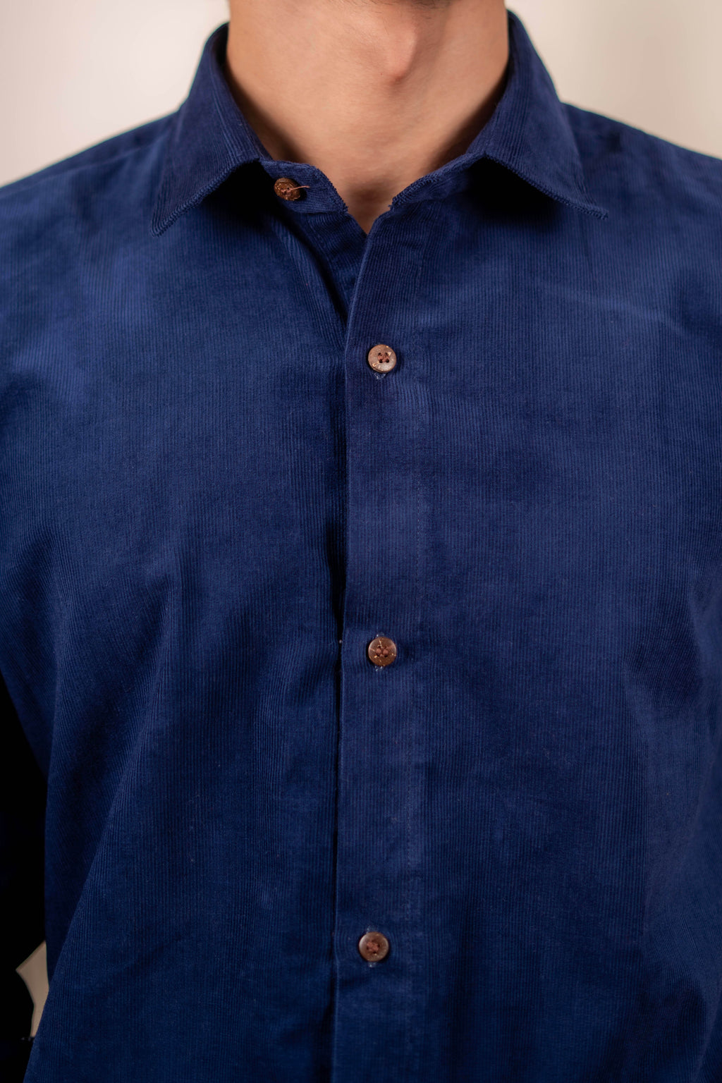 The Sapphire Blue Corduroy Shirt