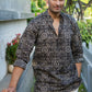 The Comic Black Printed Short Kurta