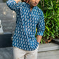 The Agean Blue Short Kurta With Flower Print