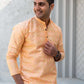 The Saffron Color Long Kurta With Multicolour Embroidery and Sequins Work