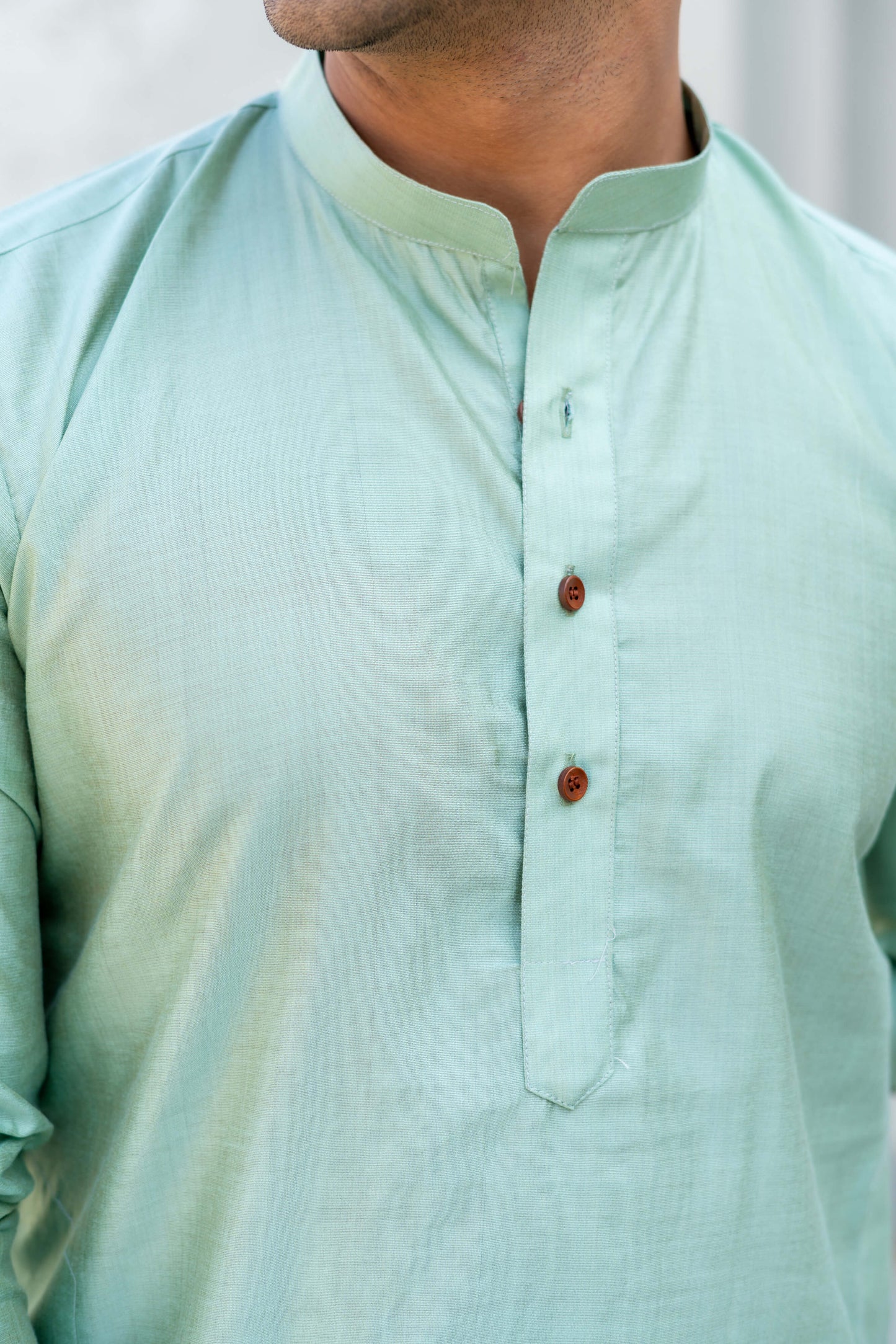 The Solid Long Kurta In A Sea Green Colour