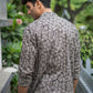 The Dark Grey Short Kurta With All-Over Floral Print