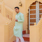The Sea Green Long Kurta With Heavy Ethnic Embroidery And Sequins Work