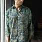 The Dark Green Kantha Work Shirt With Tribal Print