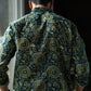 The Dark Green Kantha Work Shirt With Tribal Print