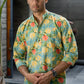 The Funky Green And Yellow All-Over Floral Print Short Kurta