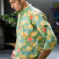 The Funky Green And Yellow All-Over Floral Print Short Kurta