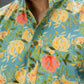 The Funky Green And Yellow All-Over Floral Print Short Kurta