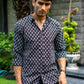 The Black Shirt With White Butti Print