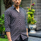 The Black Shirt With White Butti Print