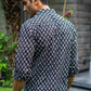 The Black Shirt With White Butti Print
