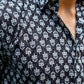 The Black Shirt With White Butti Print